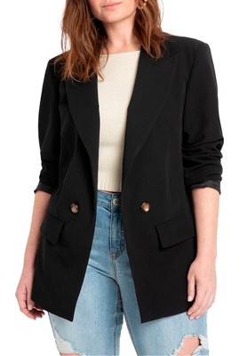 Eloquii Women's Plus Size Long Relaxed Blazer : Target