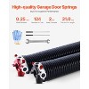 VEVOR Garage Door Torsion Springs, Pair of 0.25 x 2 x 31 in, 16000 Cycles, Electrophoresis Black Coated for Replacement, Garage Door Springs,Black - 3 of 4