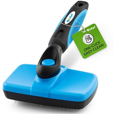 BOSHEL Dog Slicker Brush - Self Cleaning Dog Grooming Brush – Dog Brush For Shedding Small & Large Pets - Detangling Hair, Removing Matts