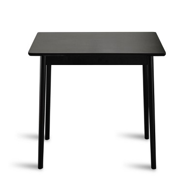 GlasFlength Dining Tables Modern Solid Wood Table Simple Elegant Design for Small Spaces and Kitchens, Black, 47.24"*27.56"*29.13"