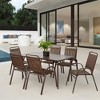 7 Pieces Patio Dining Set, Patio Conversation Set with 6 Chairs, Outdoor Table and Chairs Set for Backyard Garden Poolside - 2 of 4