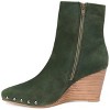 Journee Signature Womens Genuine Leather Reeya Almond Toe Wedge Ankle Booties - 2 of 4