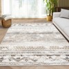 Area Rug 4x6 Geometric Rug,Brown Rug Soft Non Slip Modern Stripes Rug Low Pile Floor Carpet for Office Bedroom - 4 of 4