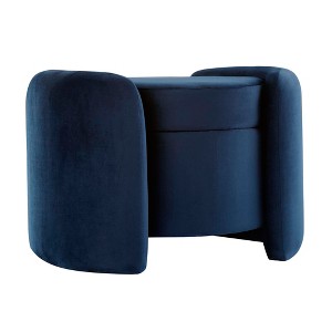 Modway Nebula Ottoman – Round Upholstered Performance Velvet Footstool - 1 of 4