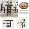 5-Piece Counter Height Dining Set with Padded Chairs and Storage Shelving - 4 of 4
