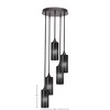 Toltec Lighting Empire 5 - Light Pendant in  Dark Granite with 4” Black Matrix Shade - 2 of 2