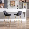 SKRAN 26 Inch Velvet Upholstered Counter Height Barstool, With Back  And Metal Frame, Modern Design for Kitchen, Home Bar, Dining Room - 4 of 4