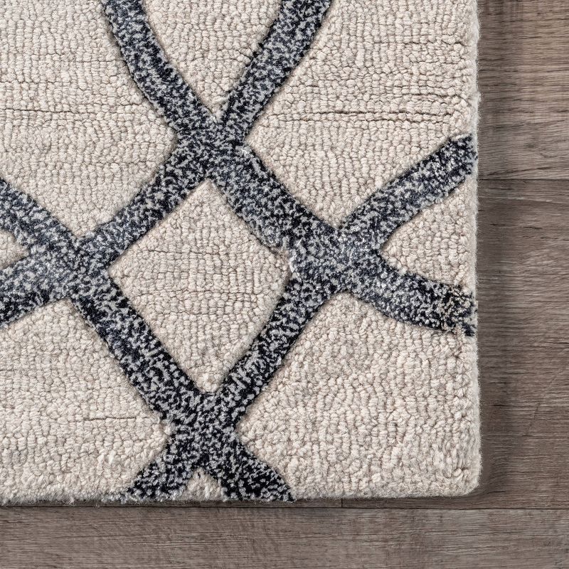 Silver Abstract Tufted Area Rug - (5'x8'), 6 of 11