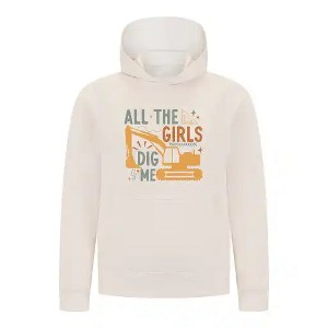Everyday Kids All the Girls Dig Me Boys Pullover Hoodie – Funny Construction Truck Sweatshirt - 1 of 4