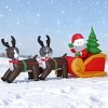 TopComfy Inflatable Holiday Decorations Christmas Inflatable Santa Claus with Sleigh and Reindeer for Yard Decor, Multicolored, 9.01"*9.01"*9.01" - 2 of 4