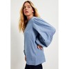 June + Vie by Roaman's Women's Plus Size Puff Sleeve Chambray Jacket - 4 of 4