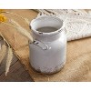 Ceramic Rustic Farmhouse Vase, Distressed Decorative Flower Vase for Home Decor, White Boho Vase for, Office Decor Centerpiece Table Decorations - 2 of 4