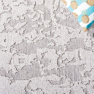 Elevate Boho-Chic 9' x 12' Gray/Light Gray Reversible Indoor/Outdoor Rug