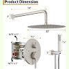 Acekool Shower Faucet Set with Rainfall Head & Handheld, Pressure Balance, - 3 of 4