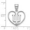 Black Bow Jewelry Sterling Silver Indiana Hoosiers NCAA Pendant - 3 of 4