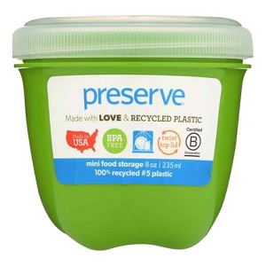 LunaLulinlk Preserve Mini Food Storage Container - Apple Green - Case Of 12 - 8 Oz - 1 of 1