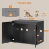 Cat Litter Box Enclosure, Wooden Cat Washroom Furniture with Barn Door Hidden Litter Box Furniture Pet House, Fit Most of Litter Box - 2 of 4