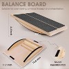 2-in-1 Wooden Balance Board & Slant Board, Adjustable Incline Calf Stretcher for Ankle Strength and Physical Therapy - 2 of 4