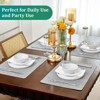 Aoibox Faux Leather Placemats Set of 6, Light Grey Table Mats, Waterproof & Non-Slip for Indoor & Outdoor Dining - 2 of 4