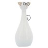 Sagebrook Home 7" Cat with Glasses Sculpture - Contemporary Ceramic White Cat Statue with Black and Beige Accents for Home or Office Decor - Cat - 2 of 4