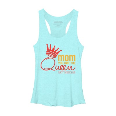 Women's Design By Humans Mother's Day Mom You Are The Queen By tmsarts Racerback Tank Top