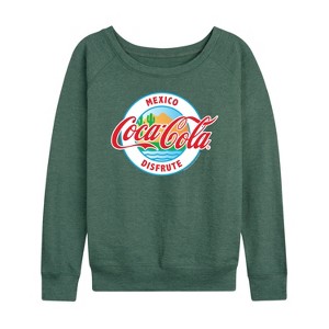 Women's - Coca-Cola - Mexico Disfute Lightweight French Terry Wide Neck Long Sleeve Shirt - 1 of 4