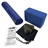 GoFit® Complete Yoga Kit with Yoga Mat, Foam Block, Strap, Yoga Pose Wall Chart, and Carrying Bag in Blue, Size: Standard - 2 of 4