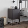 vidaXL Bedside Cabinet Black Steel 14.2 x 15.4 x 23.8 in - 3 of 4
