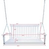 RUVALINO Playground Swings for Outdoor Swing Set, Children Outdoor Playset Place, Suitable for Garden, Courtyard, White,46.46”*25.16”*24.21" - 2 of 4