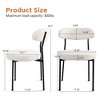NicBex Set of 2 Dining Chair Upholstered Padded Seat Metal Legs Side Chair,Suitable for Kitchen,Dining Room - 3 of 4