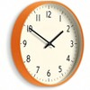 Modern Round Wall Clock 12 Inch Orange Easy to Read Numbers Kitchen Living Room Office Versatile Design - 2 of 4