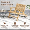 Tangkula Teak Wood Outdoor Reclining Chair w/Comfortable Backrest & Armrests for Patio - 4 of 4