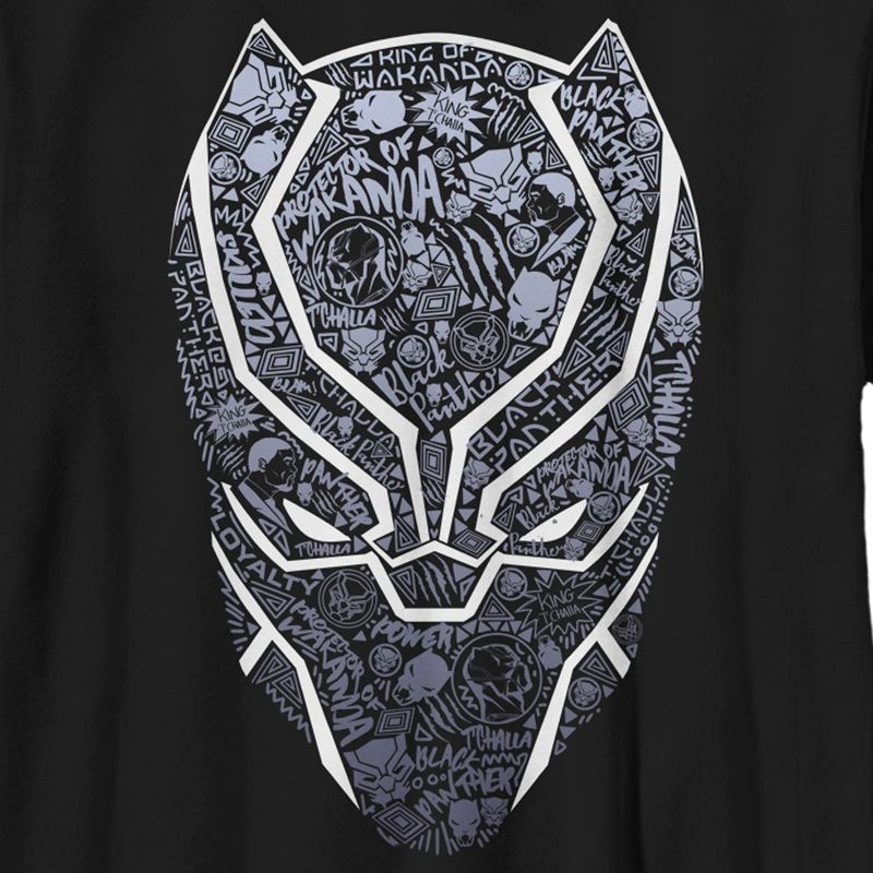 Boy's Marvel Black Panther Filled Mask T-Shirt, 2 of 6