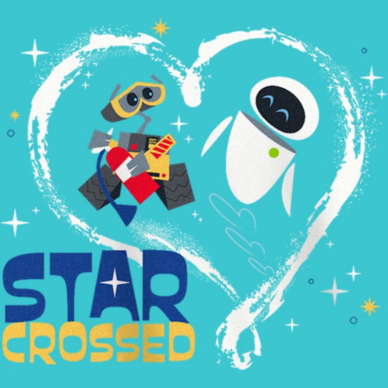 Girl's Wall-E Star Crossed Couple T-Shirt, 2 of 5