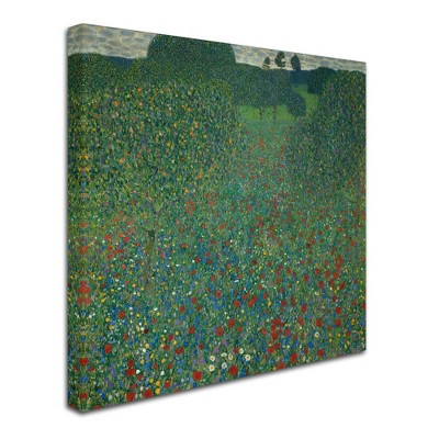 Trademark Fine Art -Gustav Klimt 'Field of Poppies 1907' Canvas Art