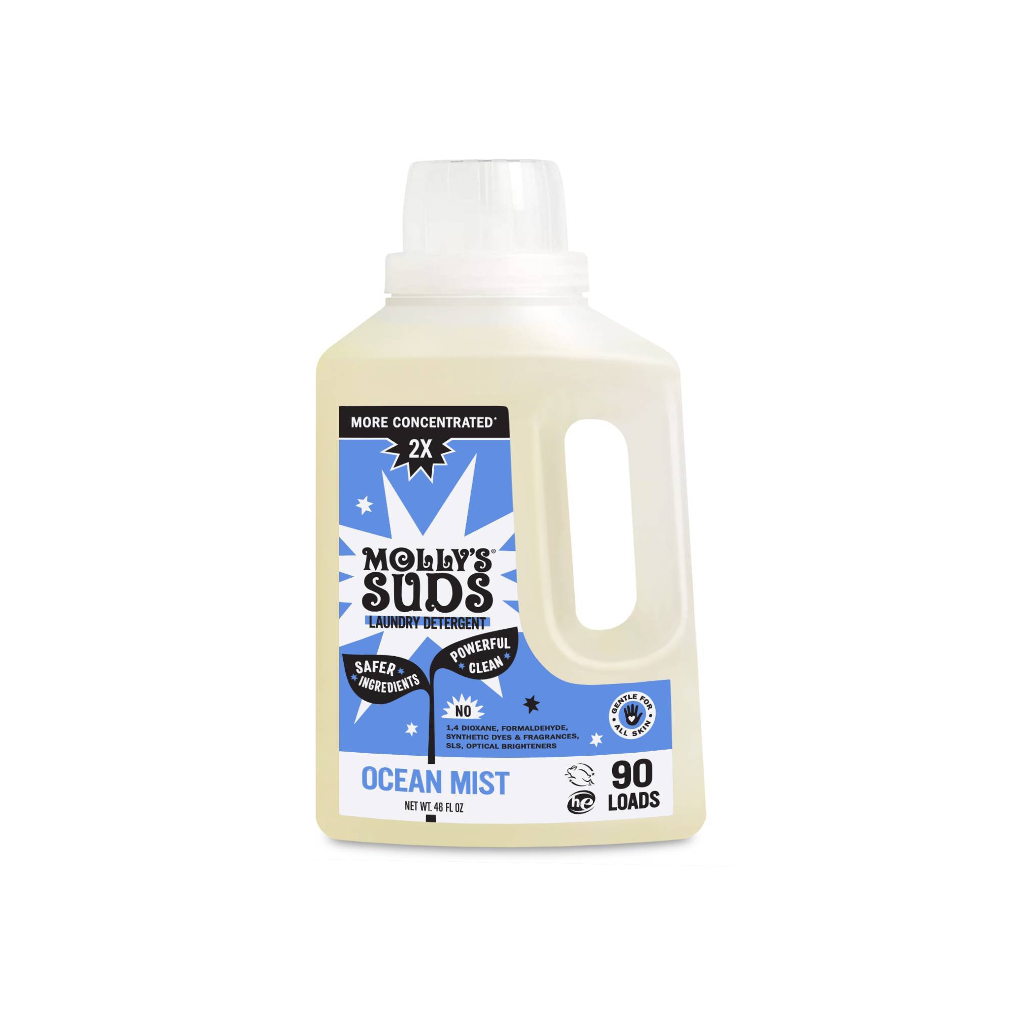Molly's Suds Liquid Laundry Detergents 90 Loads - Ocean Mist - 46 fl oz