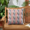 Sunbrella Outdoor Throw Pillow Coral/Navy - 2 of 3