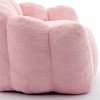 Airsurfer Lotus Style Compression Sofa Adult Bean Bag with Pull Ring in Pink Plush, 43.7 x 39.76 x 26.77 inches, No Installation Required - 3 of 4