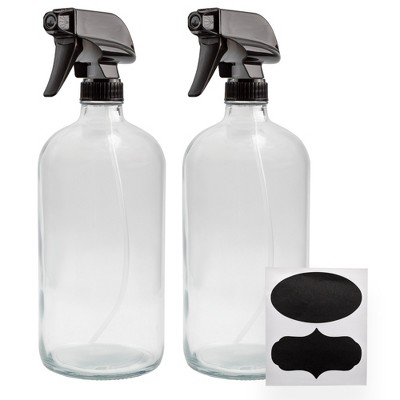 Cornucopia Brands 32oz Glass Spray Bottles, Quart Bottles w/ 3-Setting Adjustable Trigger Sprayers