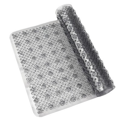 Cameo Non-Slip Bathtub mat, 26" x 15" Grass Texture Shower Mat with Suction Cups and Water Drain Holes, BPA, LaTeX, Phthalate Free