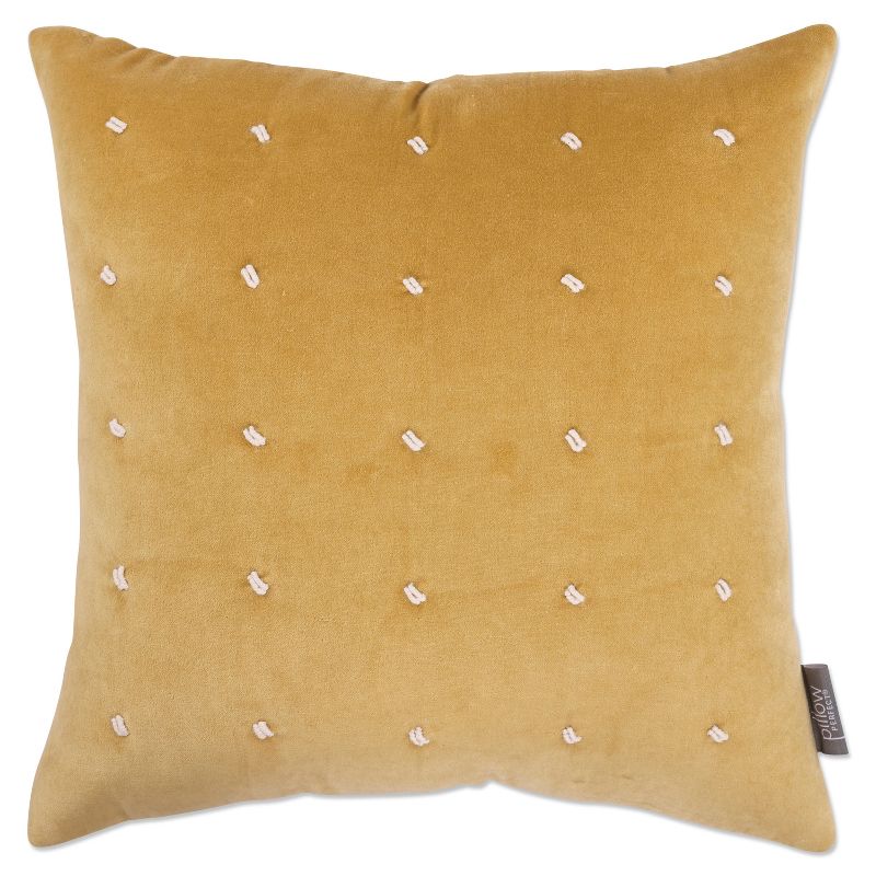 18&#34;x18&#34; Indoor French Knots Square Throw Pillow Gold - Pillow Perfect, 1 of 5