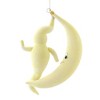 De Carlini Italian Ornaments 7.25 In Sitting On The Edge Of The Moon Halloween Tree Ornament , Ornament Halloween Ghost (1PC) - 2 of 3