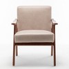 Accent Chair with Solid Wood Frame, Compact Comfortable Seating and Sleek Profile, Mid-Century Modern Design - 4 of 4
