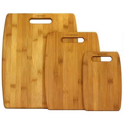 Oceanstar 3-Piece Bamboo Cutting Board Set