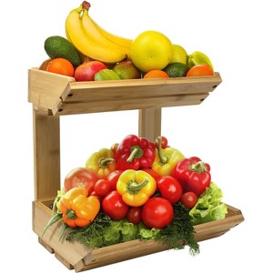 Sorbus Bamboo Basket, great Holder for Bread, Fruit and more - 1 of 4