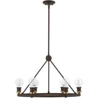 Lansdale Playful Mood 6-Light Bronze & Antique Brass Chandelier