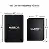 TEHOME Eldee Surface Mount Rectangular Metal Framed Bathroom Medicine Cabinet with Mirror - 4 of 4