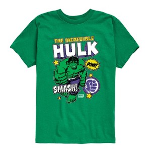 Boys' - Marvel - Hulk Sticker Collage Short Sleeve Graphic T-Shirt - 1 of 4