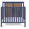 Gulches Mini Crib with Mattress Pad - 3-in-1 Design, Midnight Blue/Vintage Walnut Finish - 3 of 4