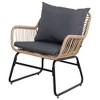Northlight 3-Piece Santa Cruz Rattan Outdoor Patio Chat Set with Cushions - 3 of 4